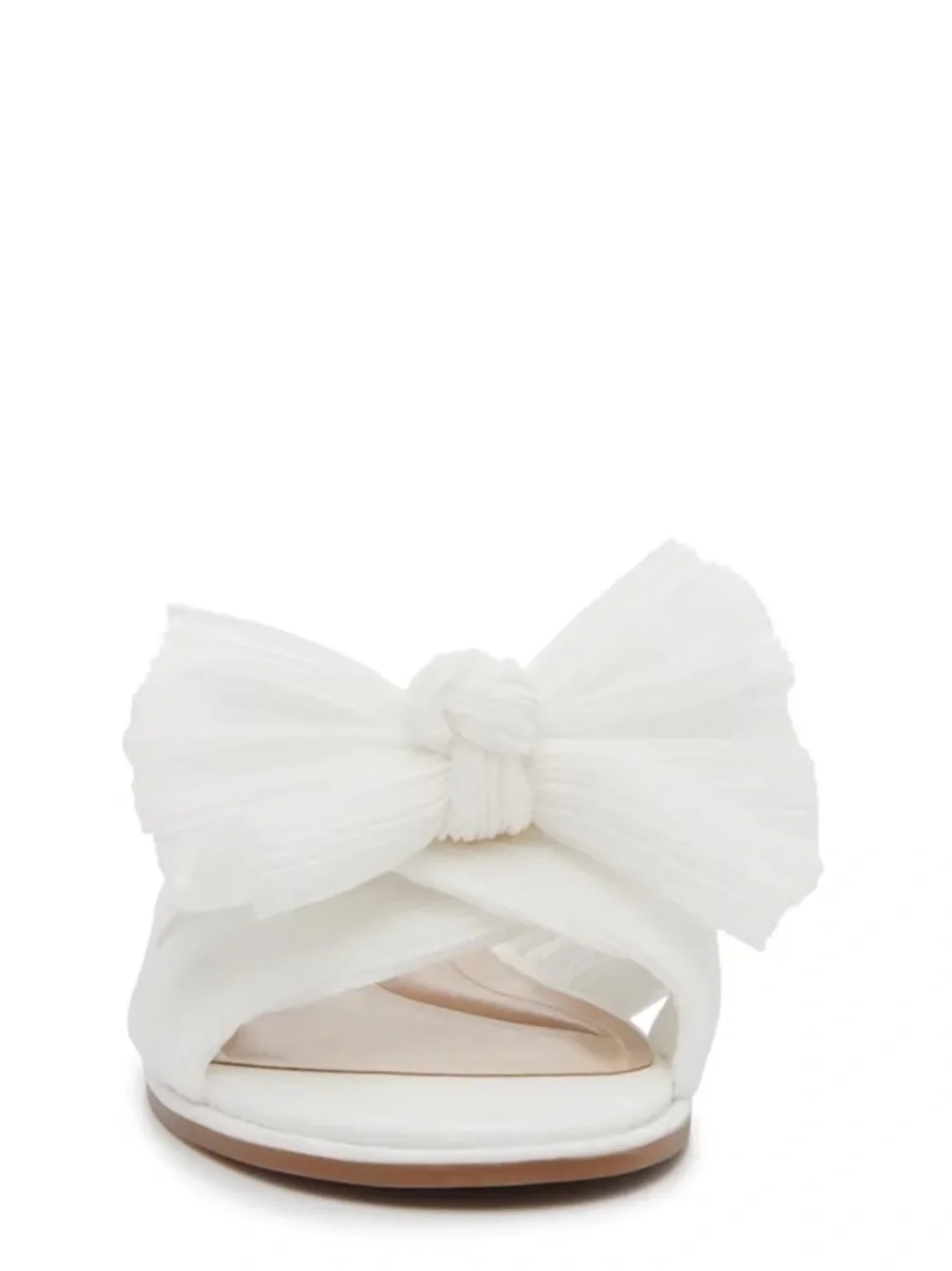 Women’s White Bow Slide Sandal